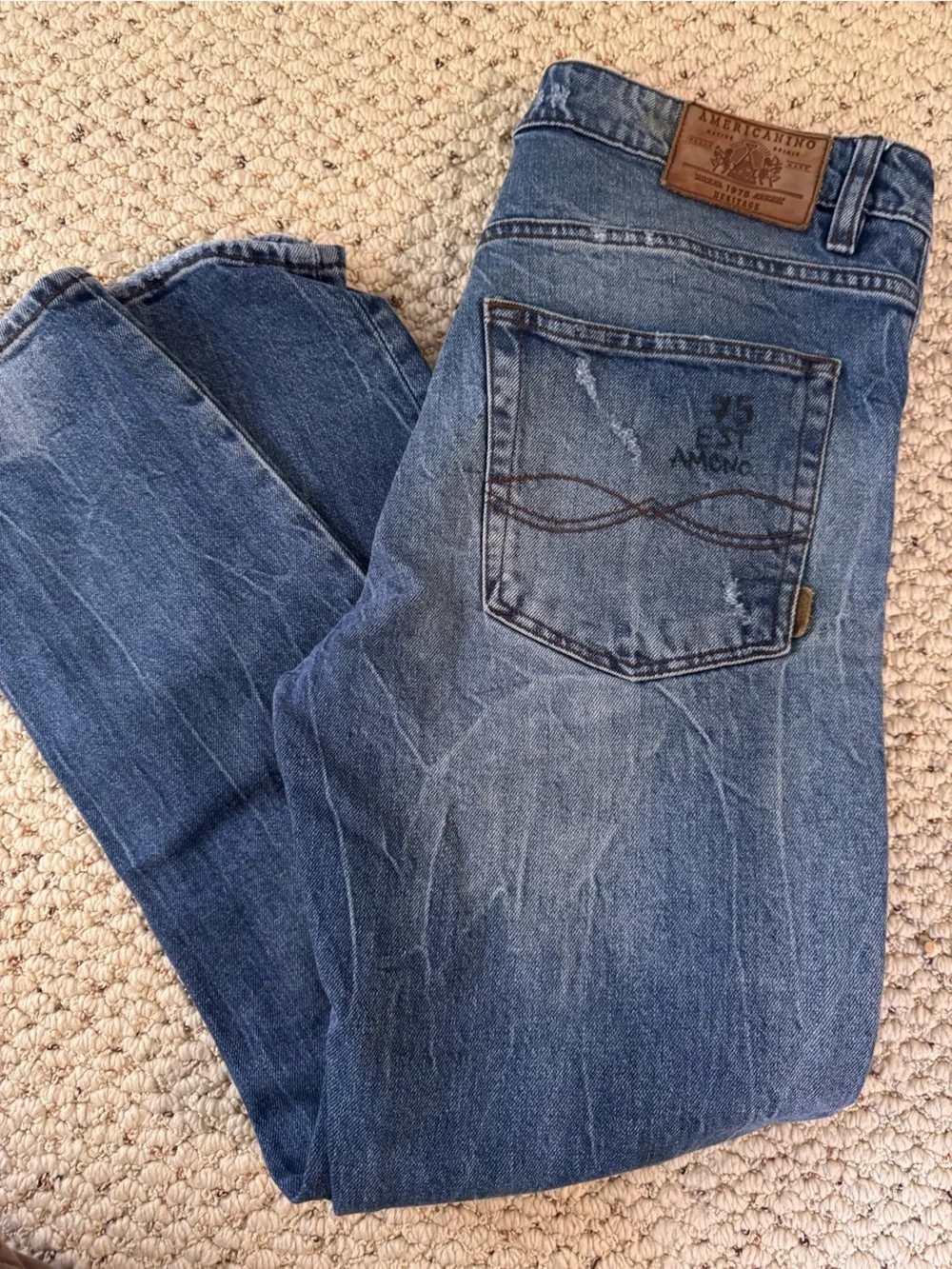 Americanino Handwritten Patchwork Blue Jeans - Picture 2 of 2